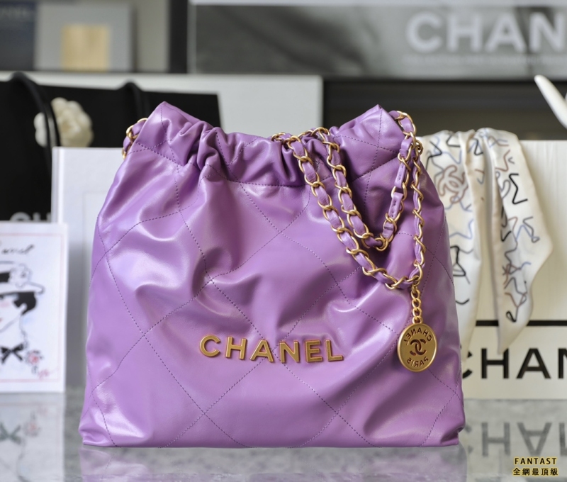 Chanel 22s|  紫色/金字  22bag 小號