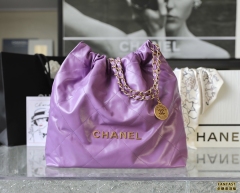 Chanel 22s丨紫色/金字 22bag中號