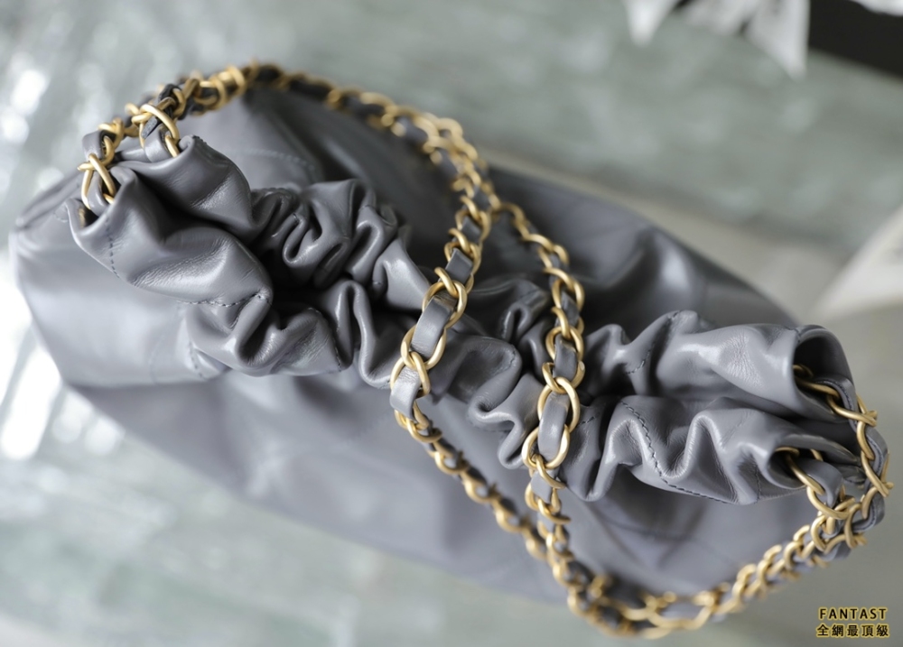 Chanel 22s|  灰色/金字  22bag 小號
