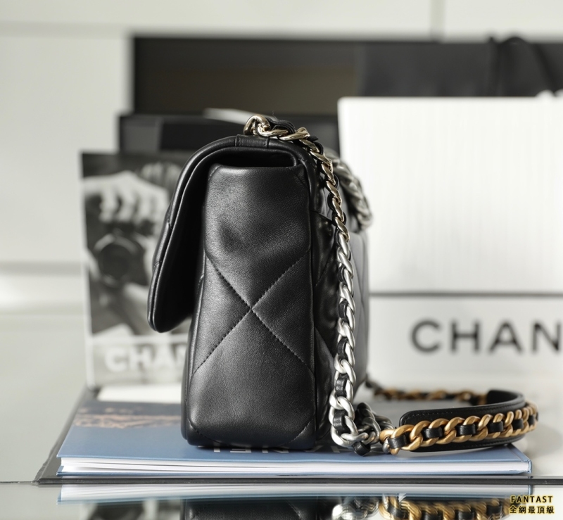 CHANEL 22c早春新款 19bag 2022c早春系列 黑色銀扣