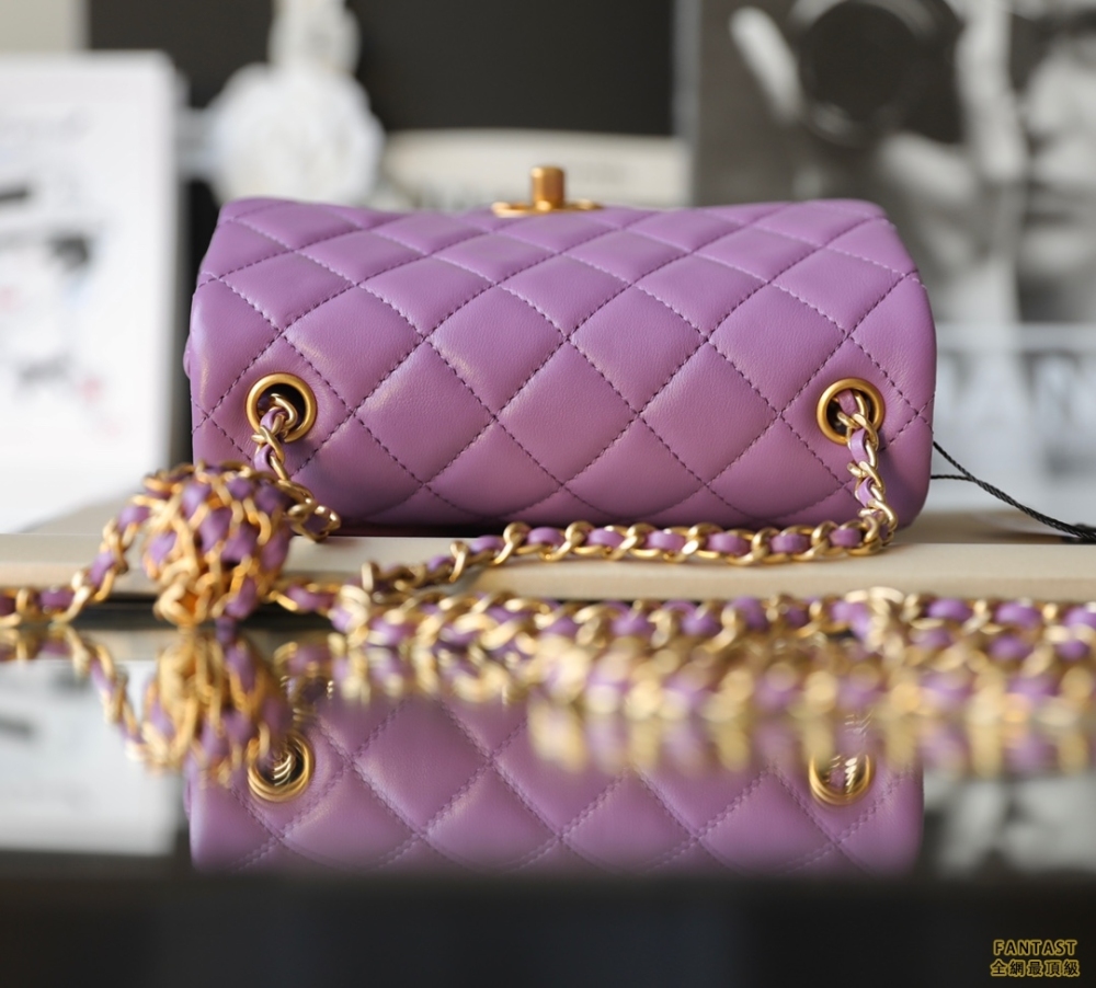 chanel編制金球包 22s 紫色丨大Mini 紫色