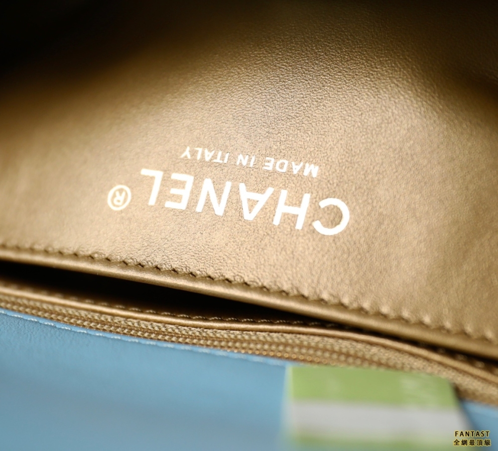 chanel編制金球包 22s |  大Mini 浅蓝