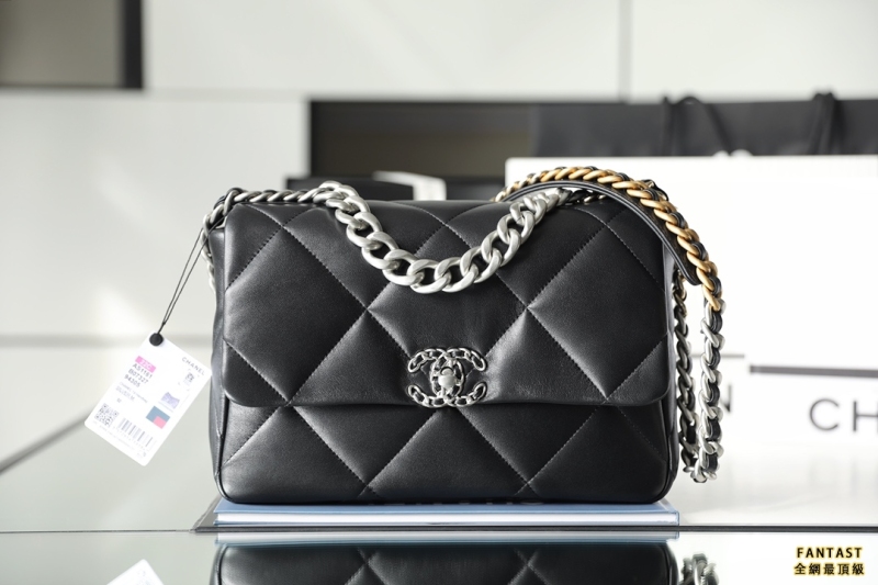 CHANEL 22c早春新款 19bag 2022c早春系列 黑色銀扣