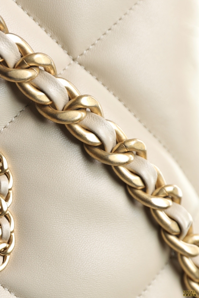 chanel 19bag 19手袋  小號 杏色