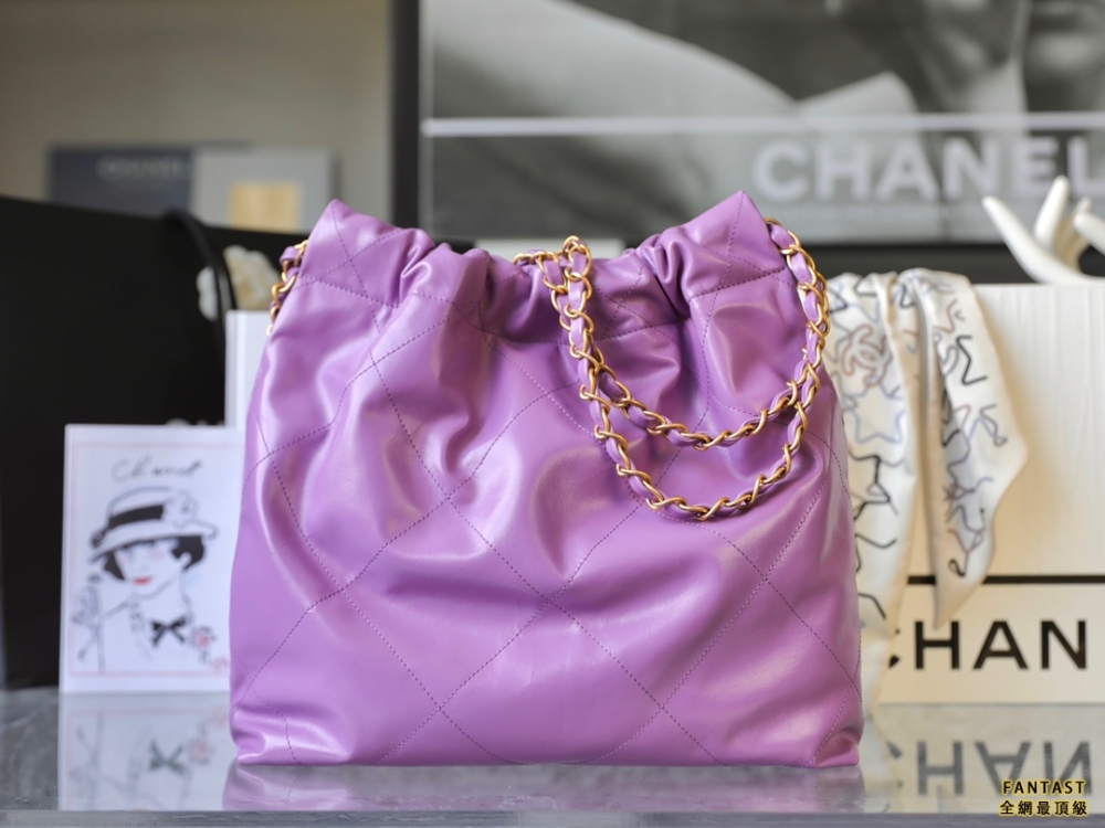Chanel 22s|  紫色/金字  22bag 小號
