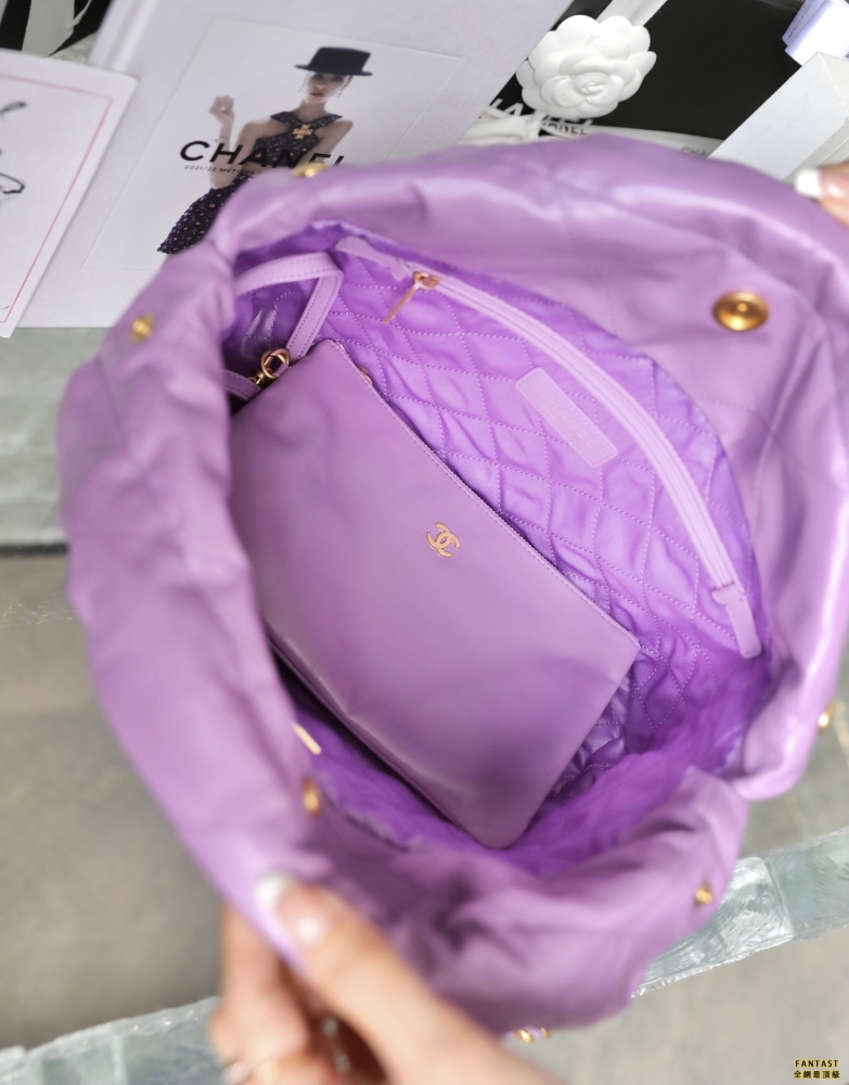 Chanel 22s|  紫色/金字  22bag 小號