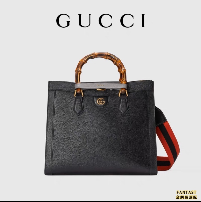 GUCCI古馳 竹節小號手提托特包