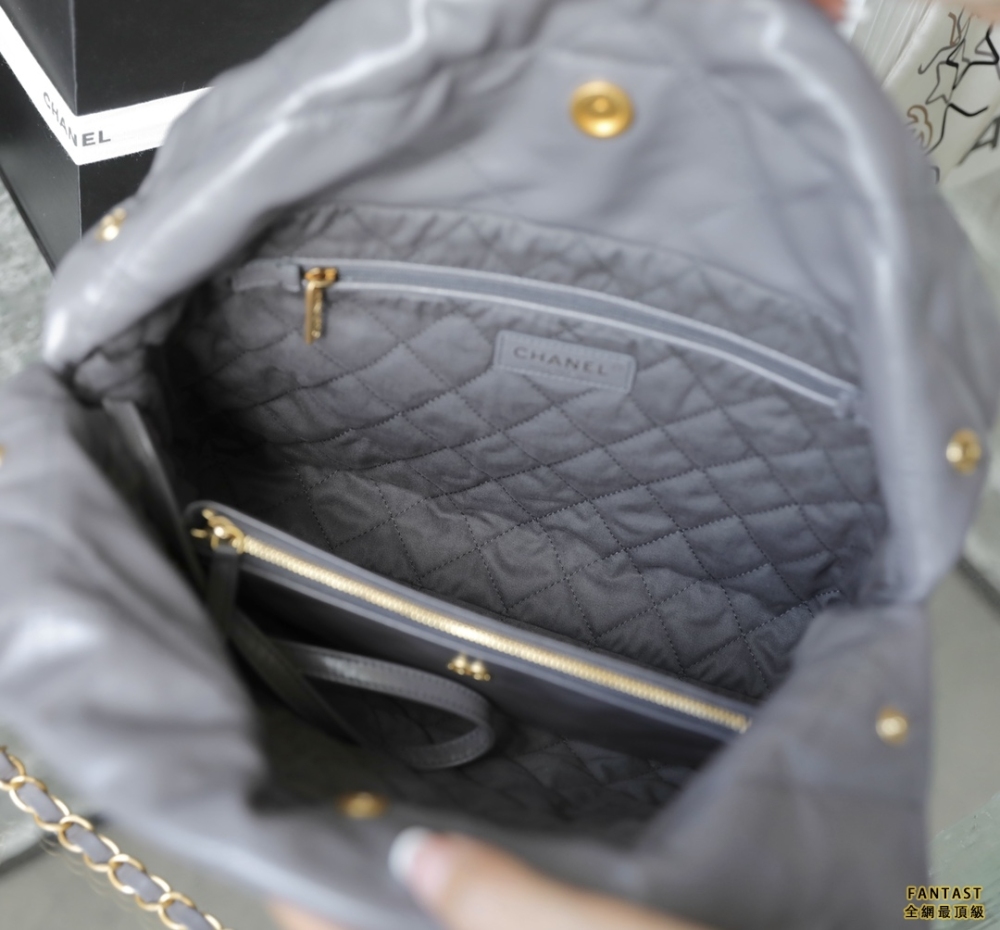 Chanel 22s|  灰色/金字  22bag 小號