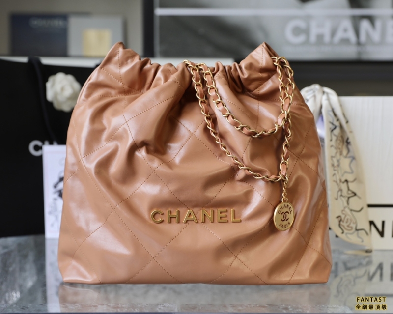 Chanel 22s|  焦糖色/金字  22bag 中號