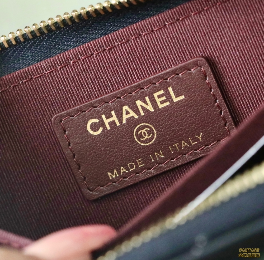 CHANEL香奈儿 classic 經典拉鍊零錢包 特別推薦羊皮拉鍊卡夾  黑羊金