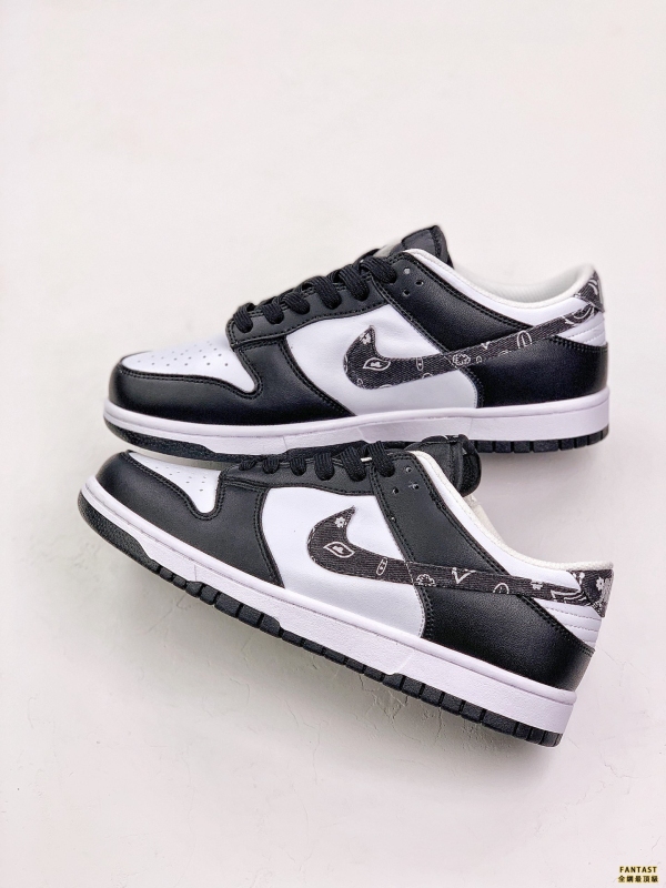 nike dunk low 「black paisley」 熊貓腰果花