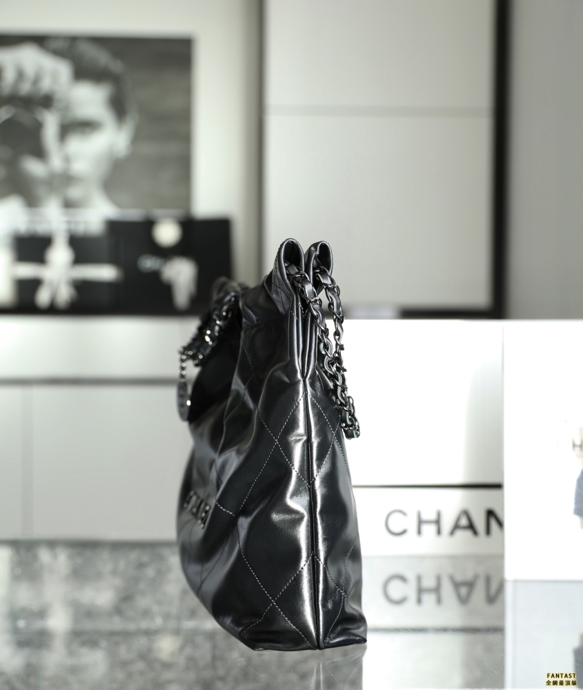 最新SoBlack22包 Chanel 22包購物袋  全黑