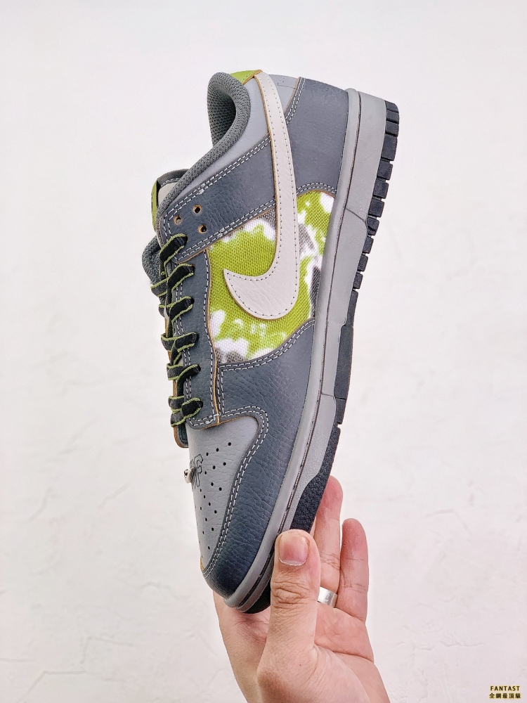HUF x Nike SB Dunk Low 「Friends and Family」 灰綠紮染