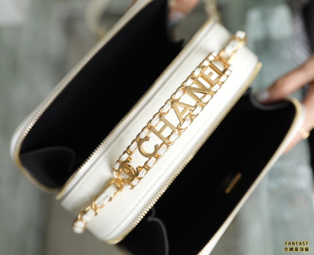 Chanel 22s相機包 中號 Vanity case手柄相機包 白色 