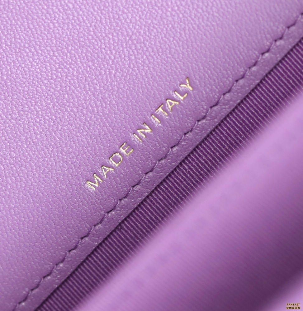 琺瑯手柄mini鏈條包 Chanel 22s春夏｜紫色