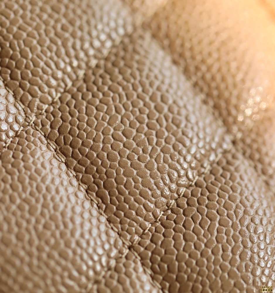 Chanel22/23秋冬 Mini郵差包 鏈條手拿包 杏色