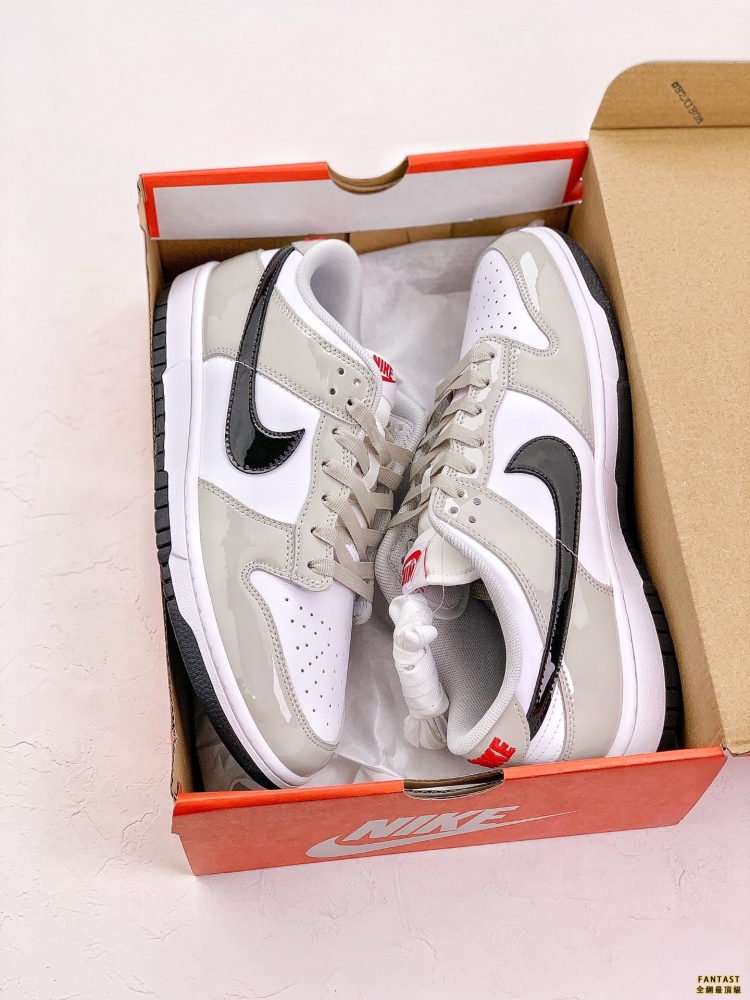 Nike Dunk Low 「Light lron Ore」 漆皮白灰