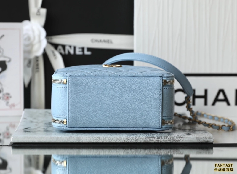 Chanel 22s相機包 小號 Vanity case手柄相機包 藍色