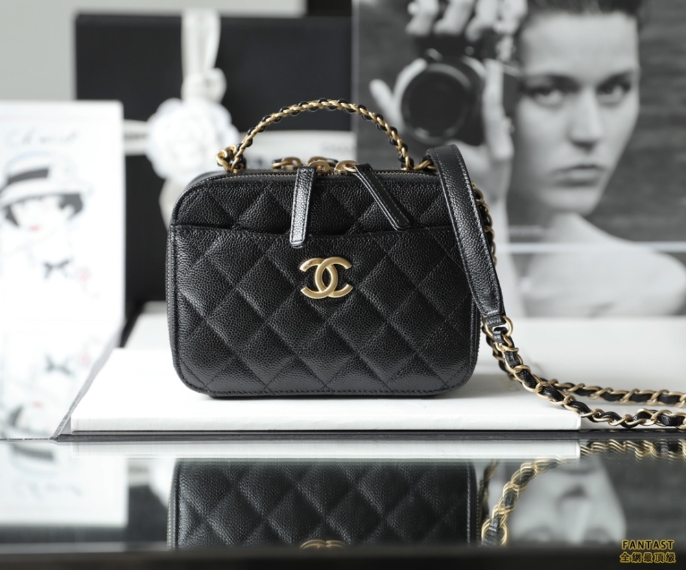 Chanel 22s相機包 小號 Vanity case手柄相機包 黑色