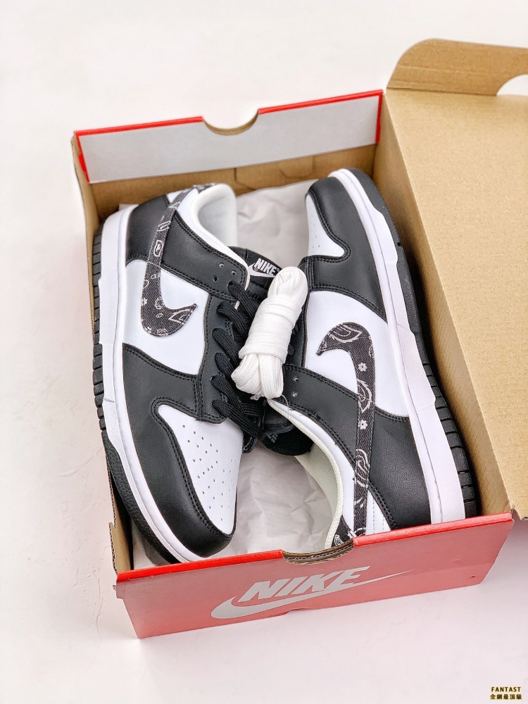 nike dunk low 「black paisley」 熊貓腰果花