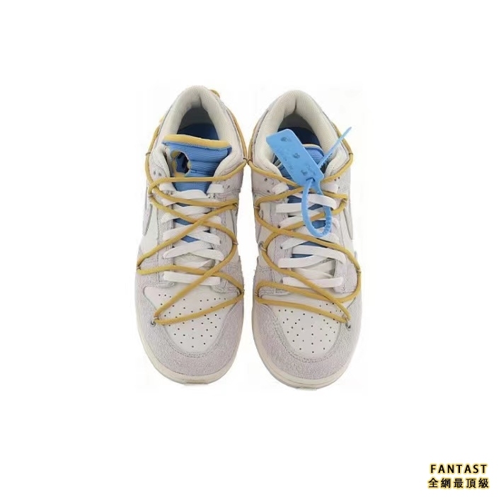 【Unicorn獨家版本】OFF-WHITE x Nike Low “The 50”灰白 NO.34 黃鞋帶藍扣