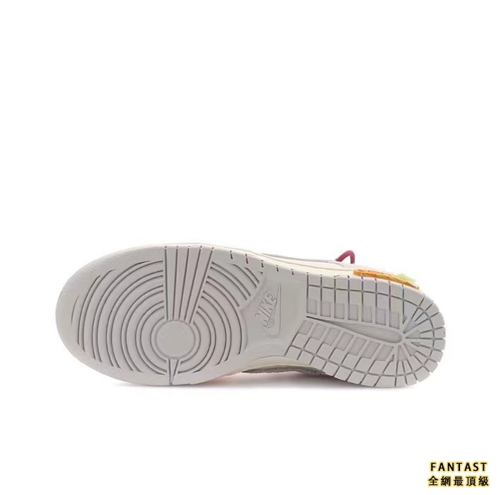 【Unicorn獨家版本】OFF-WHITE x Nike Low “The 50”NO.35聯名款 紅鞋帶 橙扣 悠閒板鞋 灰白#送禮推薦