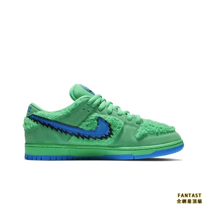 【Unicorn獨家版本】Grateful Dead X Nike SB Dunk Low "Green Bear"跳舞小熊 經典百搭 低幫悠閒板鞋 男女同款 藍綠