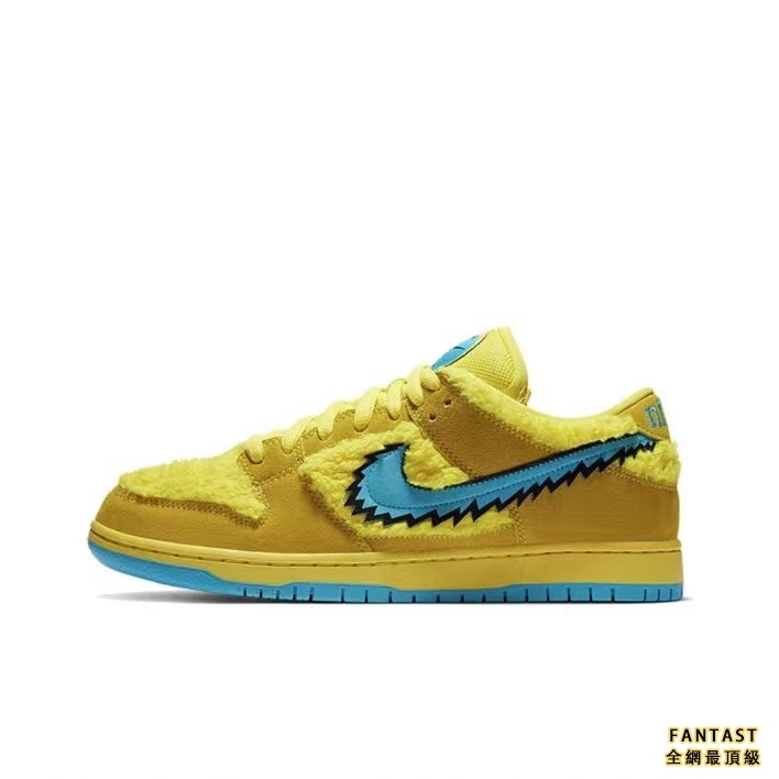 【Unicorn獨家版本】Grateful Dead X Nike SB Dunk Low "Green Bear"跳舞小熊 經典百搭 低幫悠閒板鞋 男女同款 黃藍