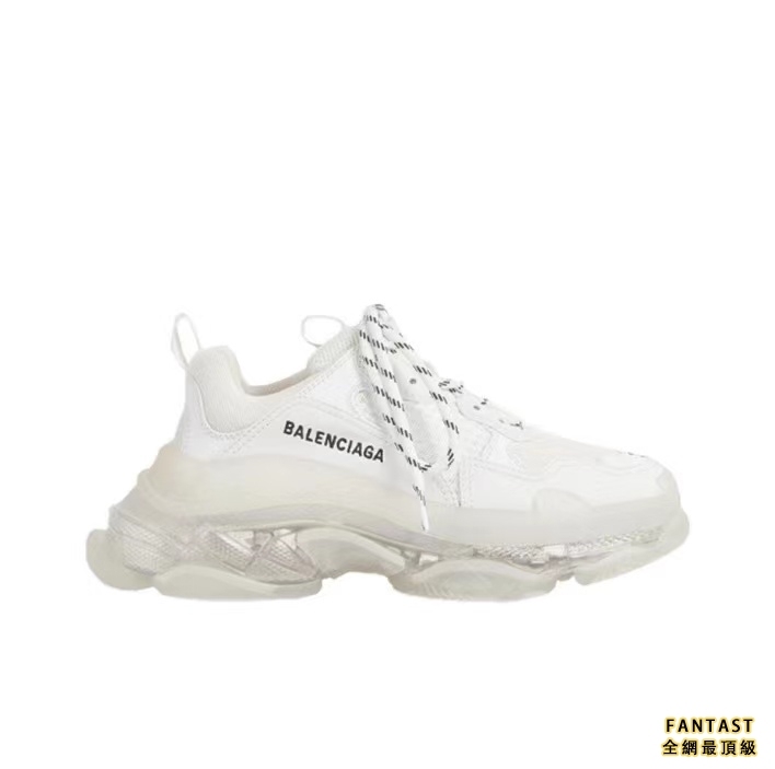 【Unicorn獨家版本】Balenciaga 巴黎世家 Triple S Clear Sole 時尚低幫老爹鞋 女款 白色
