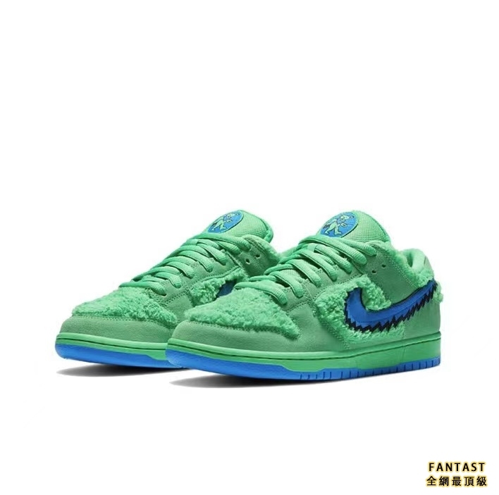 【Unicorn獨家版本】Grateful Dead X Nike SB Dunk Low "Green Bear"跳舞小熊 經典百搭 低幫悠閒板鞋 男女同款 藍綠