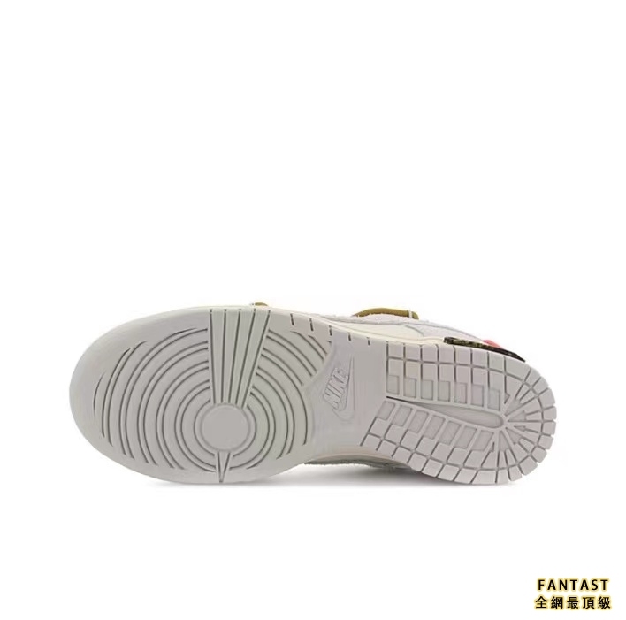 【Unicorn獨家版本】OFF-WHITE x Nike Low “The 50”NO.37 棕色鞋帶冰藍扣 低幫悠閒板鞋 灰白