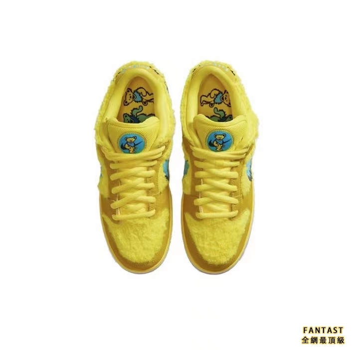 【Unicorn獨家版本】Grateful Dead X Nike SB Dunk Low "Green Bear"跳舞小熊 經典百搭 低幫悠閒板鞋 男女同款 黃藍