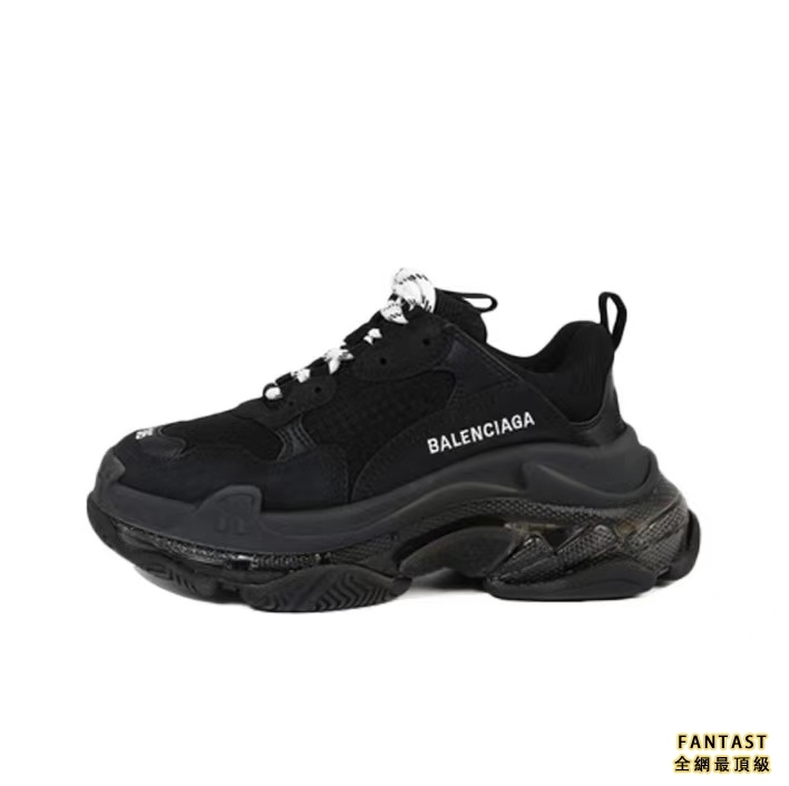 【Unicorn獨家版本】Balenciaga 巴黎世家 Triple S 網眼復古運動鞋 女款 黑色