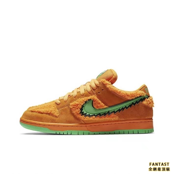 【Unicorn獨家版本】Grateful Dead X Nike SB Dunk Low &quot;Orange Bear&quot;跳舞小熊 復古拼色悠閒板鞋 男女同款 橙綠