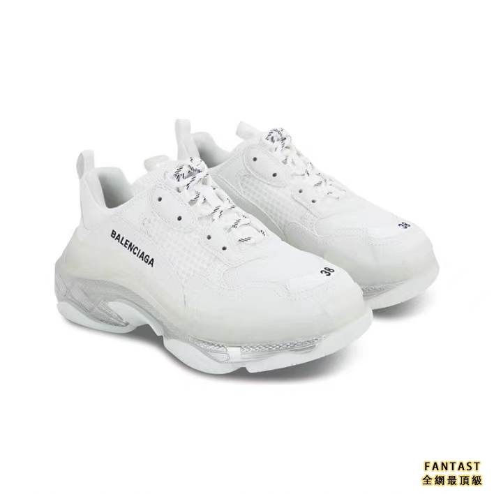 【Unicorn獨家版本】Balenciaga 巴黎世家 Triple S Clear Sole 時尚低幫老爹鞋 女款 白色