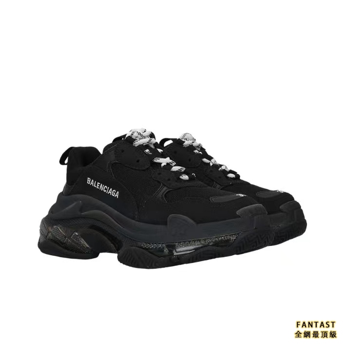 【Unicorn獨家版本】Balenciaga 巴黎世家 Triple S 網眼復古運動鞋 女款 黑色