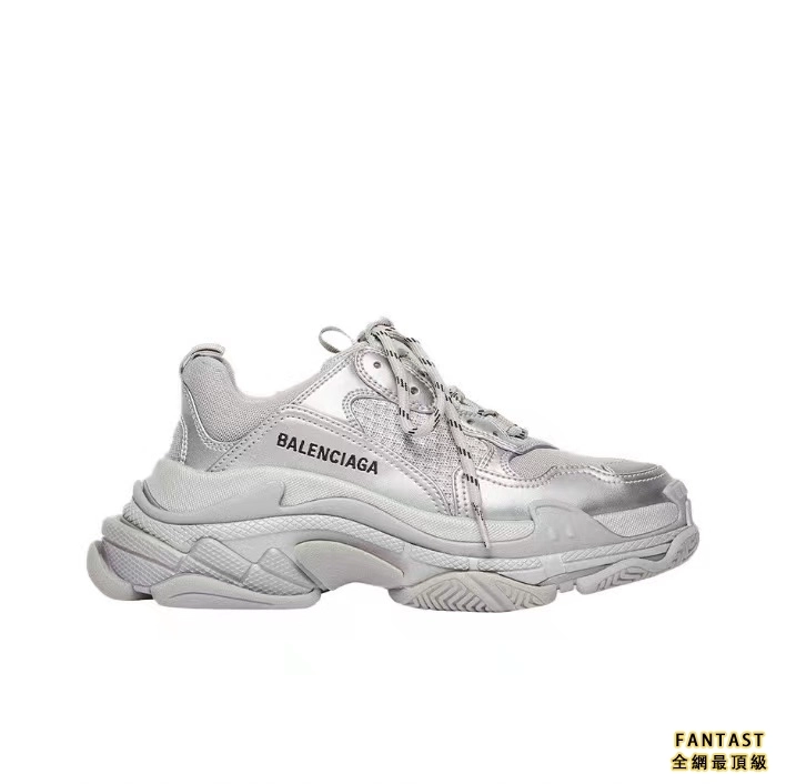 【Unicorn獨家版本】Balenciaga 巴黎世家 Triple S 復古時尚老爹鞋 女款 銀色