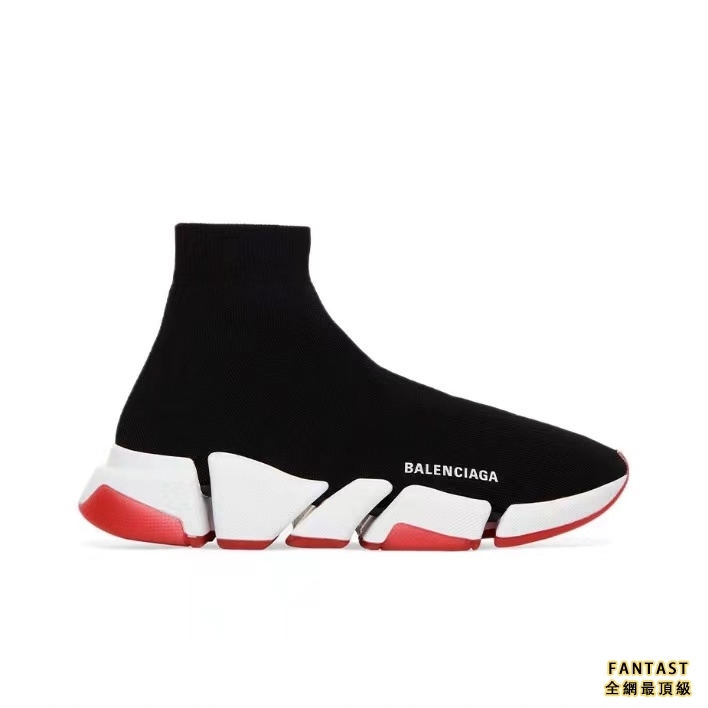 【Unicorn獨家版本】Balenciaga 巴黎世家Speed 2.0 耐磨防滑針織面料運動悠閒鞋 黑紅色