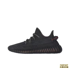 【Unicorn獨家出品】adidas originals Yeezy Booat 350 V2 “Black”鞋帶反光版 透氣輕便 低幫運動悠閒鞋 黑天使