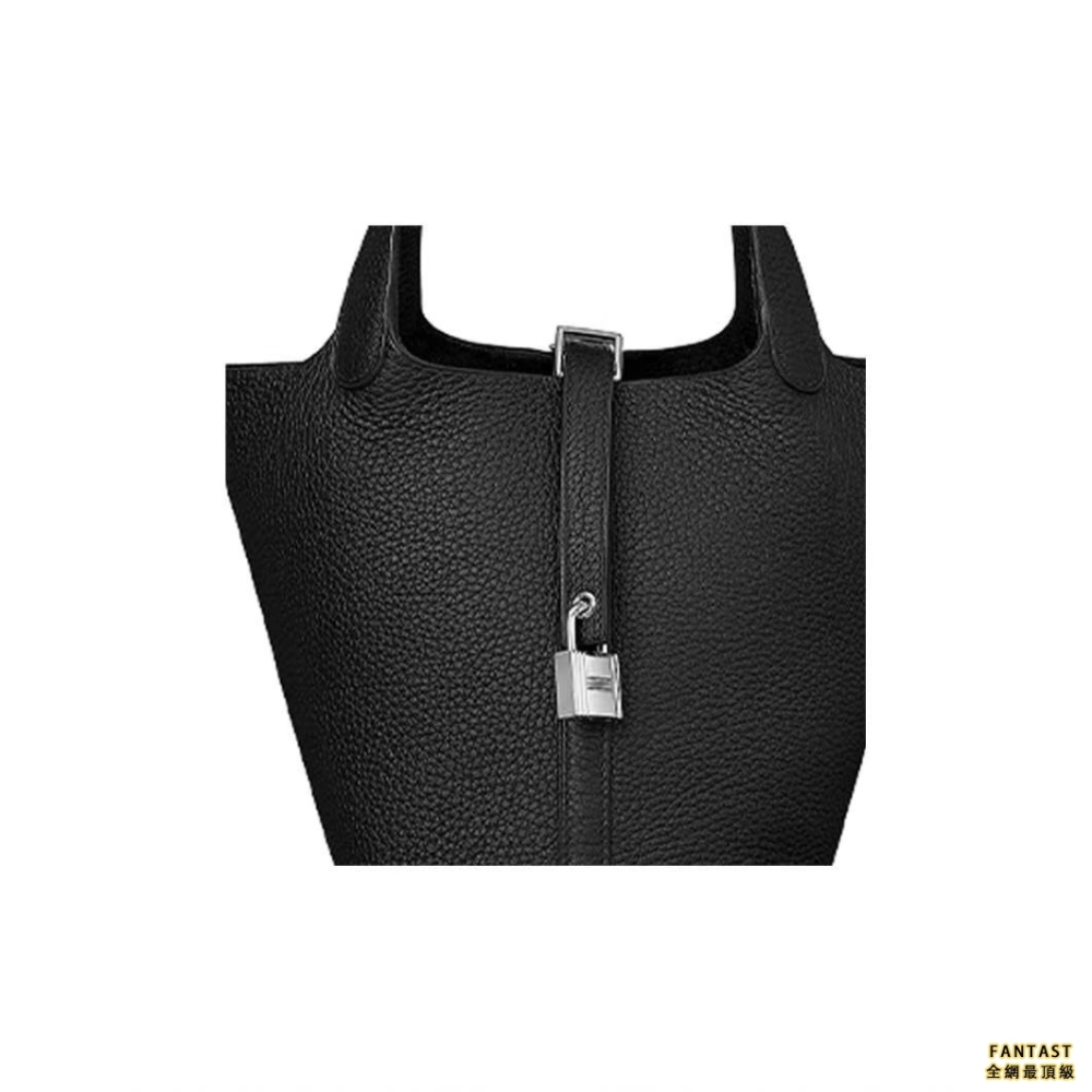 HERMES 愛馬仕 Picotin Lock 18 銀扣 TC牛皮 菜籃子水桶包手提包 女款 Nior 黑色
