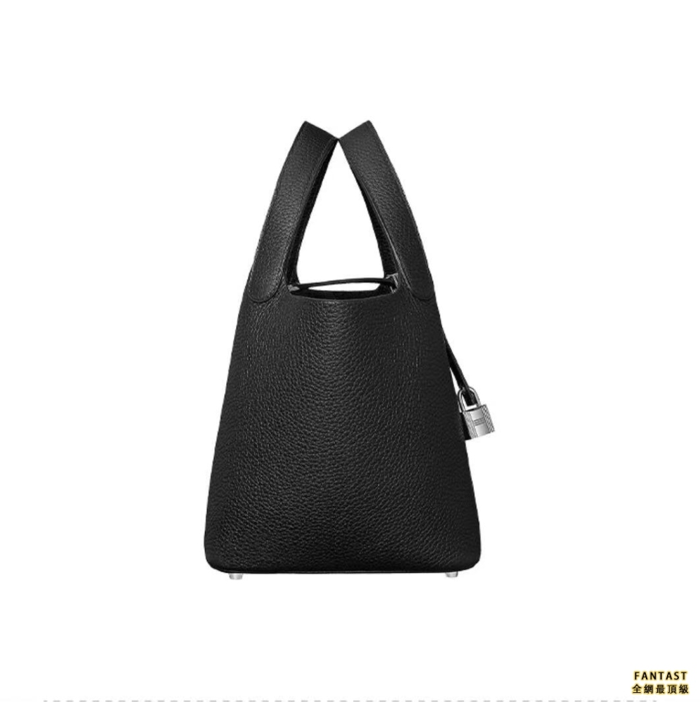 HERMES 愛馬仕 Picotin Lock 18 銀扣 TC牛皮 菜籃子水桶包手提包 女款 Nior 黑色