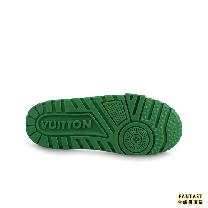 Louis Vuitton 路易威登 Trainer Maxi 小胖丁 低幫繫帶 時尚板鞋 男款  白綠