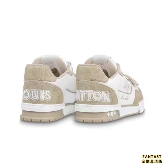 Louis Vuitton 路易威登 Trainer 魔術貼 低幫時尚板鞋 卡其色