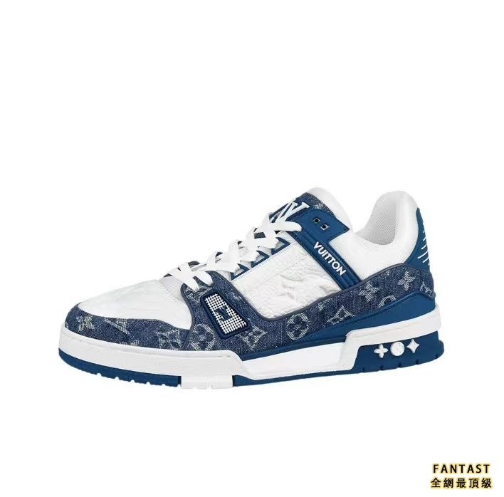 Louis Vuitton 路易威登 Trainer 時尚板鞋 男女同款 藍白# 送禮推薦