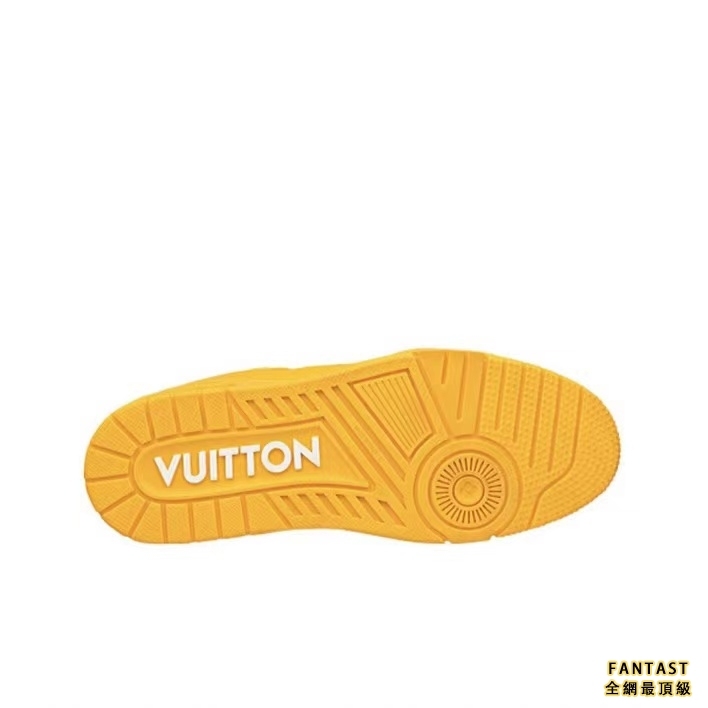 Louis Vuitton 路易威登 Trainer 皮革 低幫 繫帶 時尚板鞋 男款 黃色