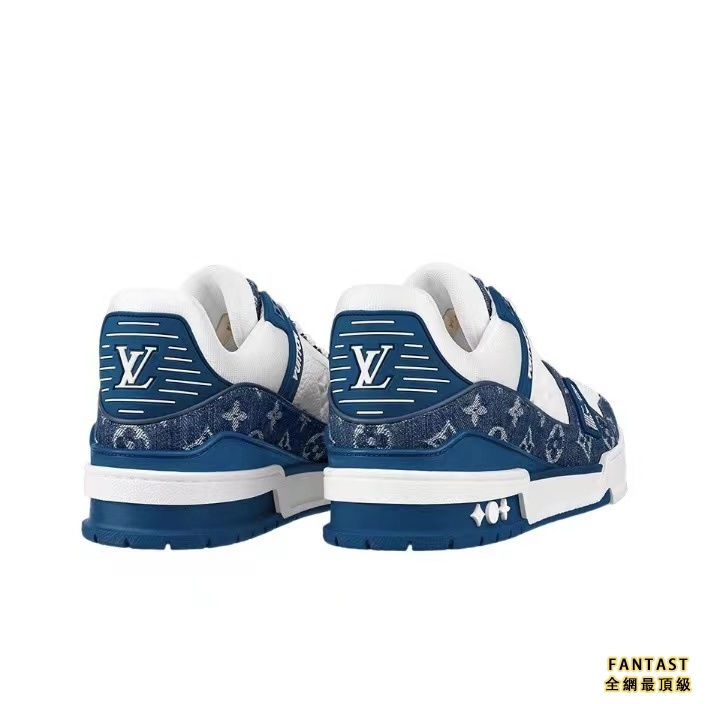 Louis Vuitton 路易威登 Trainer 時尚板鞋 男女同款 藍白# 送禮推薦
