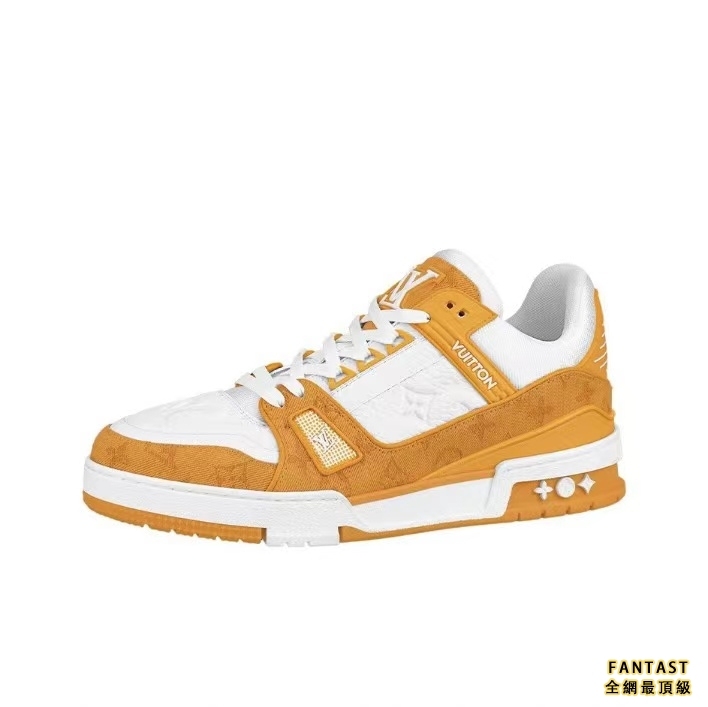 Louis Vuitton 路易威登 Trainer 時尚板鞋 男女同款 黃白# 送禮推薦