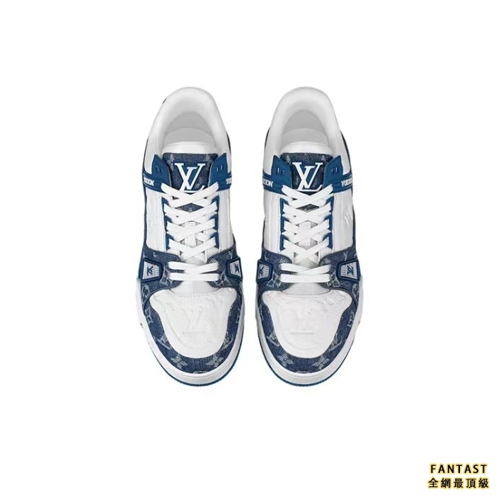Louis Vuitton 路易威登 Trainer 時尚板鞋 男女同款 藍白# 送禮推薦