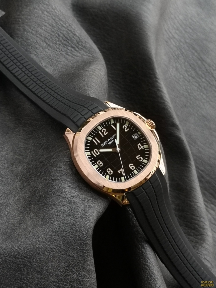 (市場最新最真版本3K推薦，百達翡麗AQUAN系列5167R-001腕表，紅金表殼搭配天然橡膠表帶，深棕色漸變表盤，324SC一體機自動機械，40毫米。
