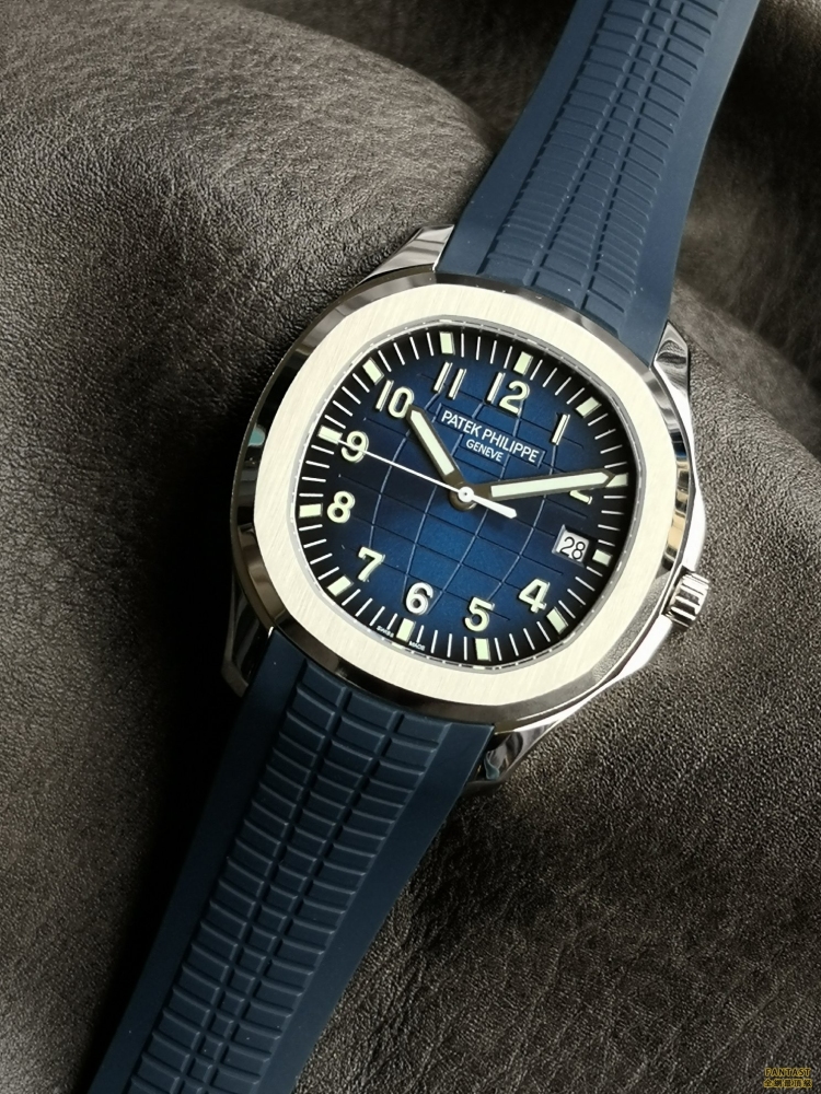(市場最新最真版本)3K推荐：百达翡丽AQUANAUT系列5168G-001腕表，蓝色手雷，324型一体机，42.2毫米。